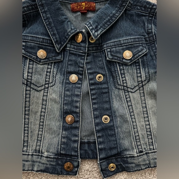 Girls toddler 24 month For All Man Kind jeans jacket - Picture 3 of 6